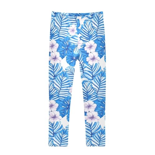 KLL Baseball Blue Stripe Girls Leggings Soft Full Length Lounge Pants Exercise