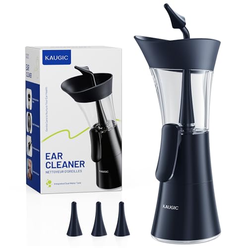 Upgraded Ear Wax Removal Kit Manual Ear Cleaner Effort-Saving Button One - Hand Operation Safe & Effective Ear Cleaning Kit for Home Use Blue