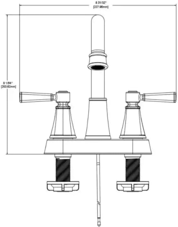 Miniatura 3 de Glacier Bay Melina - Grifo de baño de arco alto de doble mango de 4 pulgadas en cromo