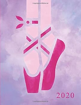 Weekly and Monthly Planner with Time Slots, to Do Lists and Notes Pages : Watercolor Art Pink Ballet Shoes