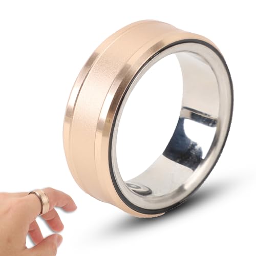 Smart Health Ring, Stainless Steel 18mAh Sleep Monitoring Body Temperature Detection Rechargeable Health Ring Tracker for Daily Sports Fitness (Size 23 20.6mm ID for 64.6mm Finger Circumference)