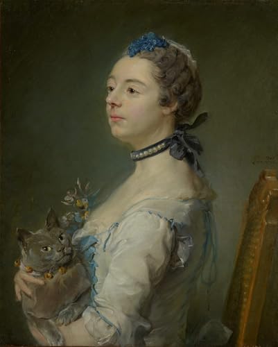 Art Mural Magdaleine Pinceloup Jean Baptiste Perronneau pour habiller un grand mur vide de chambre