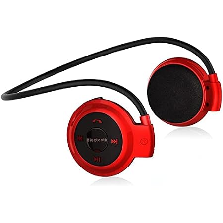 TechnoMedia Cuffie Auricolari Sport Bluetooth Headset Rosso-Nero Radio FM  mp3 Player MicroSD telefonate comandi integrati : Amazon.it: Elettronica