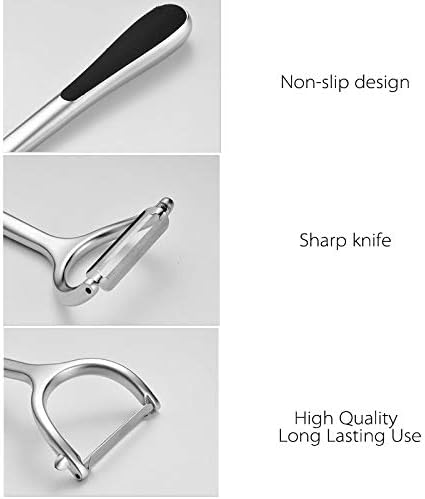 Vegetable Peeler Great for Carrots/Potatoes Ergonomic Handle for Safety Control Easy Cleaning Zinc Alloy