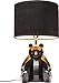 Produktbild Kare Design Tischleuchte Panda, Schwarze Tischlampe im Tier Design, Schwarzer Panda als Nachttischlampe, Runder Lampenschirm (H/B/T) 51,7 30,5 30,5