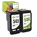 PG-545XL CL-546XL Reemplazo para Cartucho Tinta Canon 545 y 546 XL Cartuchos de Tinta para Canon Pixma MX495 MX490 MG2450 MG2455 (1 Black 1 Trio - Color)