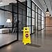 No Entry Sign 2 Pack Yellow Commercial Street Closed Area Signs Bilingual Warning Signs Collapsible Two-Sided Caution No Entry Sign Fit Indoor and Outdoor Standing Floor Sign