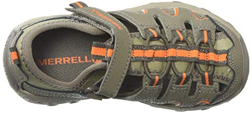 Merrell Hydro H2O Hiker Sandal Sport, Gunsmoke/Orange, 3 Us Unisex Big Kid #TOP4