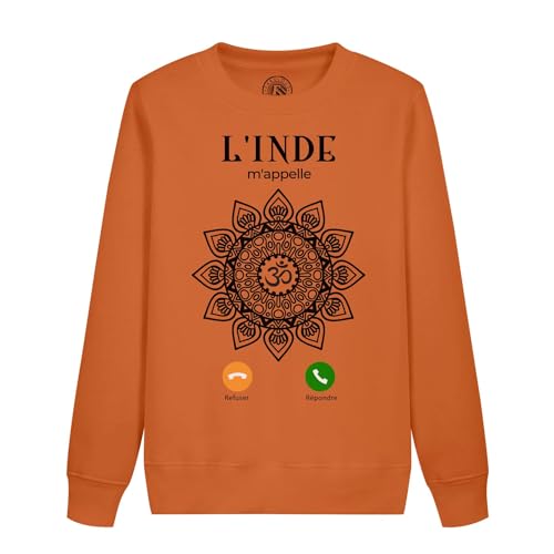 Sweatshirt enfant l'Inde m'appelle avec motif Om et mandala pour voyage