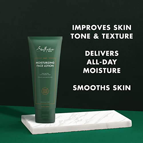 Unilever SheaMoisture Men Lotion for Soft, Smooth Skin Daily Moisturizing Face Lotion Dermatologist-Tested Skin Care Proven to Prevent Razor Bumps When Using Our System 3.5 oz