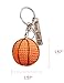 Handmade Crochet Keychains for Girls,Boys Key Chain Accessories Basketball with Positive Emotional Support Purse Bag Knitted Animal Cartoon Keychain Kids School Bag/Backpack Charm Key Ring