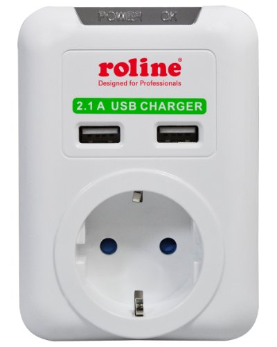 Preisvergleich Produktbild ROLINE Steckdose 2X USB Weiss
