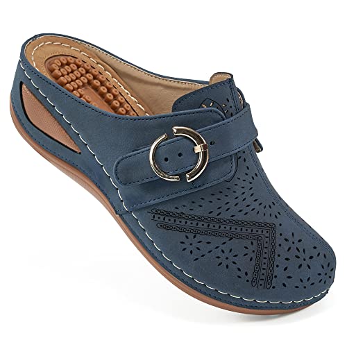 Alicegana Mules For Women Casual Summer Clog With Arch Support Shoes Slip On Sandals Comfy Wedge Shoes #TOP24
