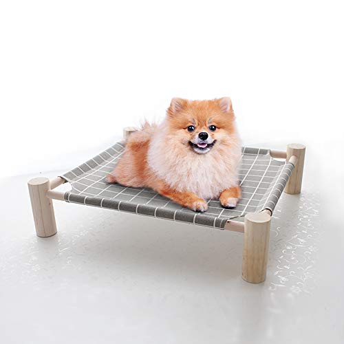 Np Elevated Small Size Pet Cot, Portable Raised Dog And Cat Bed, Disassembled And Assemble,Use Nature Wood And Washable Cotton Cloth，For Pets Under 40Ibs19 X 21 X 5 Inches (Pink And White) #TOP4