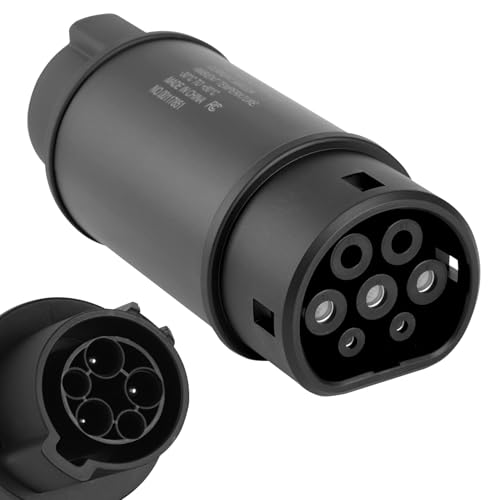 Jiacheng Type 1 to Type 2 EV Charging Adapter Charger Convert Adapter for Type2 Electric & Hybrid Vehicles 32A SAE J1772 to IEC 62196