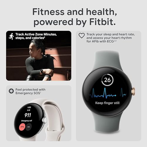 Google Pixel Watch 41mm (Renewed) – Gold w/ Hazel Band — view 2
