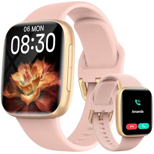 Smartwatch Herren Damen, 1,85-AMOLED-Bildschirm Smartwatch mit Telefonfunktion, 100+ Sportmodi, Fitness Tracker, Pulsmesser, Schlafmonitor, Schrittzähler, 3ATM wasserdicht Sportuhr für Android & iOS