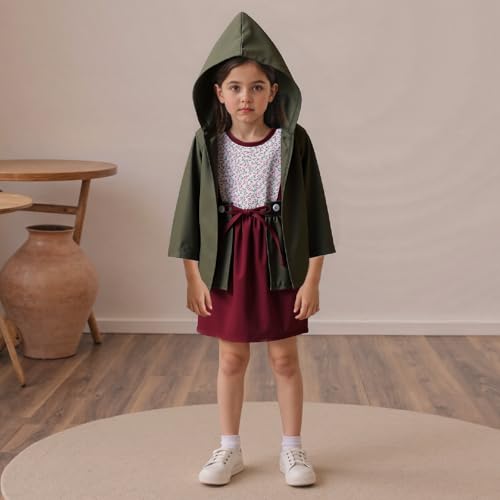 Disfraz infantil niña bebé Halloween vestido medieval rojo miniatura 3