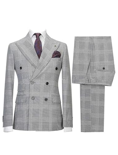 Tuxedos homme pied-de-poule double boutonnage ensemble de costume haut de gamme