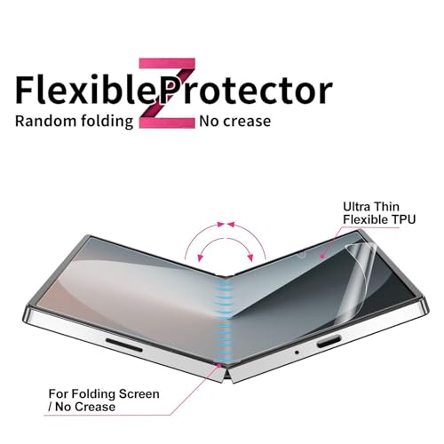 Image of SHILD Privacy Screen Protector for - (6.8 inch Curved Display) | Anti-Spy HD Clear Flexible Film | Bubble-Free Easy Installation Kit | Scratch Resistant | Case Friendly (Pack of 2) (jg)