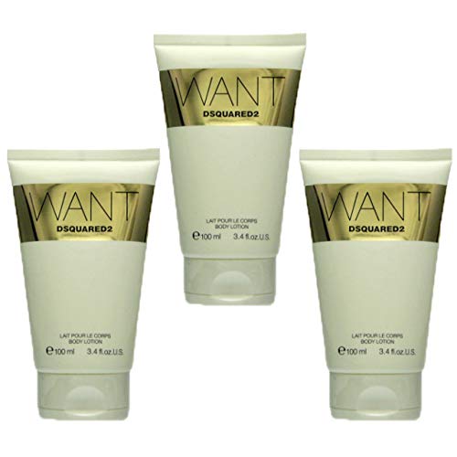 3x Dsquared² WANT Bodylotion 100 ml = 300 ml Cover