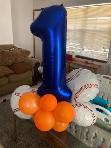 Image of 1 Balloon Numbers Birthday Decorations, 40In Navy Blue Balloons for Party | Eye-catching Appearance, Perfect Decorative Centerpieces, Convenient Self-sealing Structure, Widely for Various Occasions
