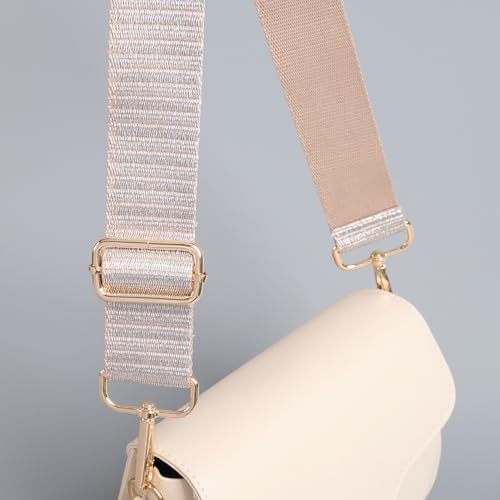 Image of chushui Metallic Thread Purse Strap for Women, Woven Replacement Bag Strap