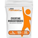 BulkSupplements.com Creatine Monohydrate Powder - Micronized Creatine Powder, Unflavored - Pure & Gluten Free, 5g per Serving, 500g (1.1 lbs) (Pack of 1)