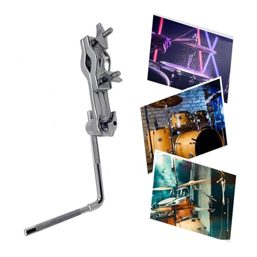 Abrazadera para batería de metal, soporte para cowbell, abrazadera de montaje L-Rod, soporte y brida de conexión para batería miniatura 3
