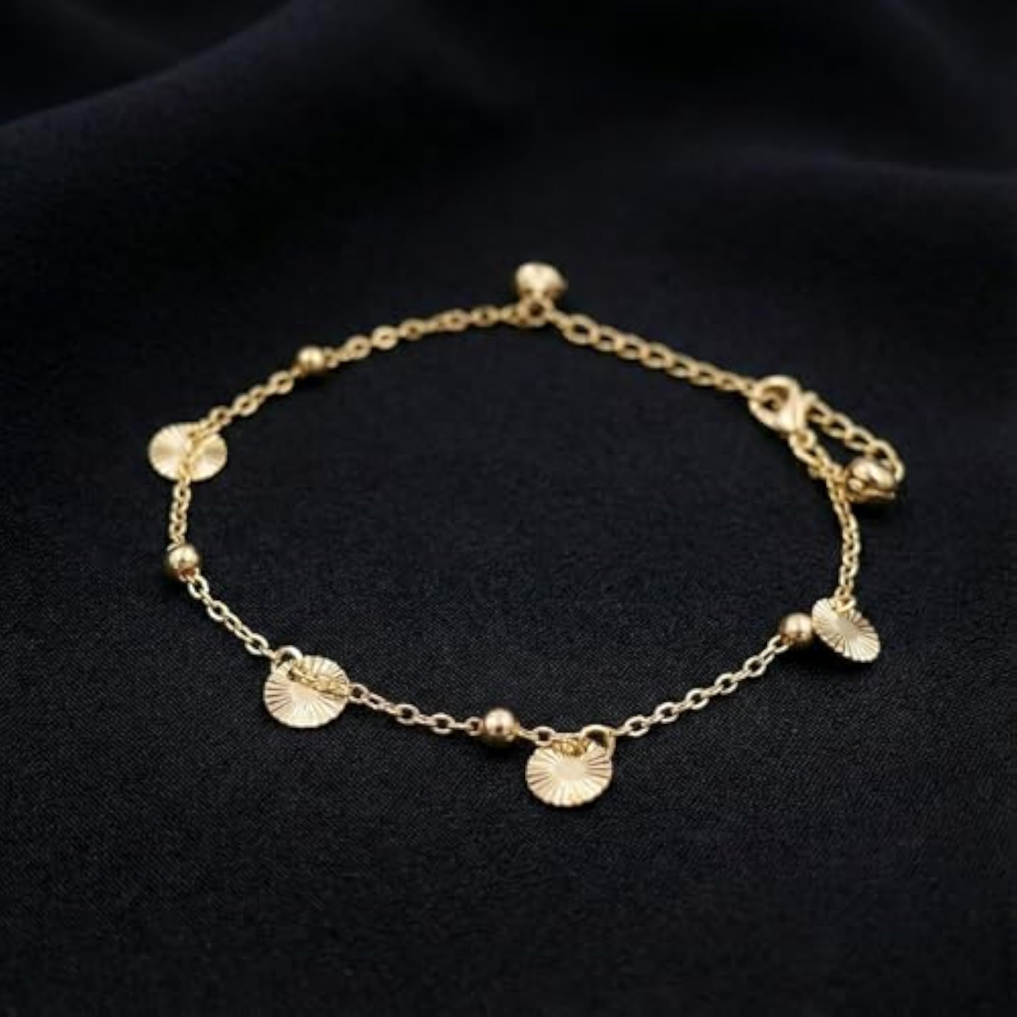 Women's Colorful Crystal Charm Double Layer Anklet Bracelet