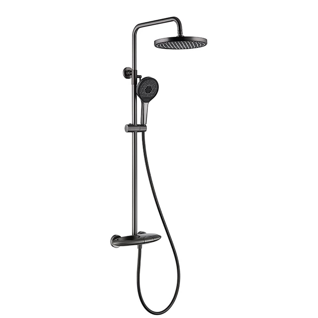 Système de douche thermostatique mural anti-brûlure à effet de pluie et douchette