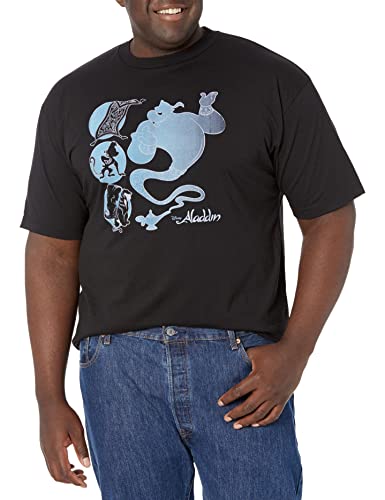 T-Shirt Disney Génie et Amis Noir XXL Grand Idéal pour un Look Casual Quotidien