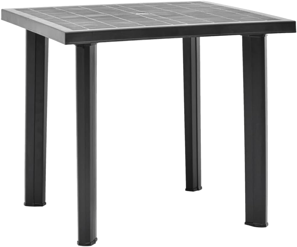 Patio Table,Leisure Table,Coffee Tables,Reading Table,Snack Tables,Party Tables,Dining Tables,Decorative Tables,for Camping,Picnic,Party,Lawn, Anthracite 31.5"x29.5"x28.3" Plastic
