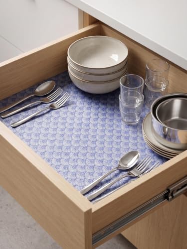 Image of [New Launch] Porslin PEVA Shelf & Drawer Liner Roll (45cm x 5m) - Waterproof, Non-Adhesive Cabinet Mat with Modern Pattern - Non-Slip, Washable, Easy Cut, Food-Safe Protective Paper for Kitchen Fridge