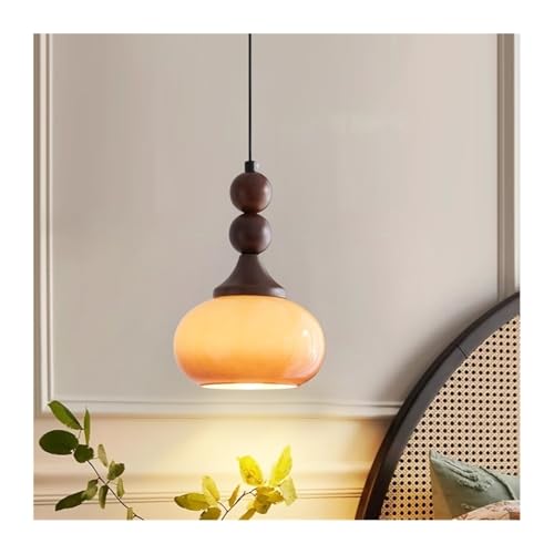 Lustre suspension verre dégradé LED pour salon vintage et loft chic