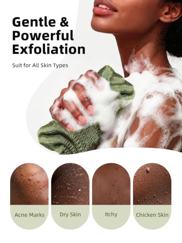 Cleangor 2Pcs African Net Sponge Authentic with Knots - Exfoliating Body