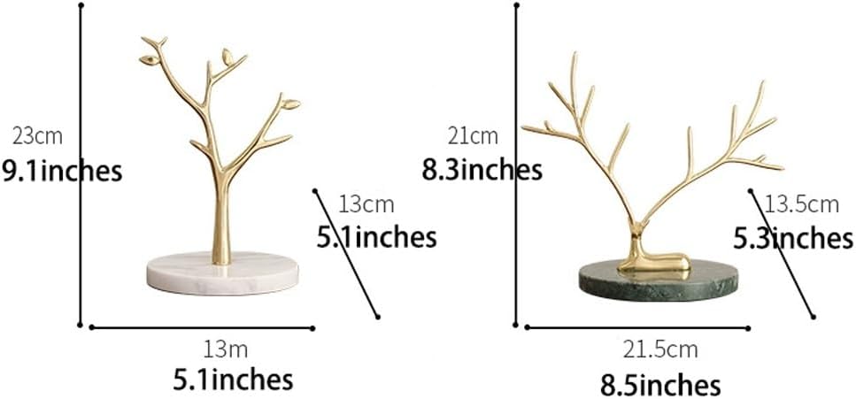 Jewelry Tree Organizer for Necklaces and Earrings Ring Tree Holder Display Jewelry Tower Tree Great Gift for Women (Gray : A) (B)