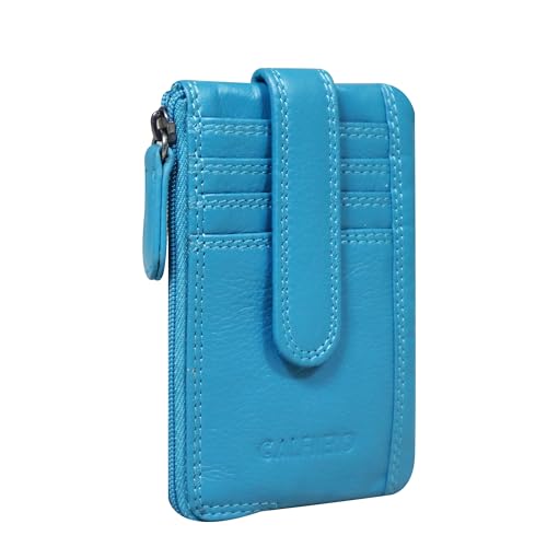Image of Calfnero Genuine Leather Card Holder & Key Case for Men & Women | Slim Wallet with Zipper Pocket, Card Slots & Key Chain | Compact Travel Organizer