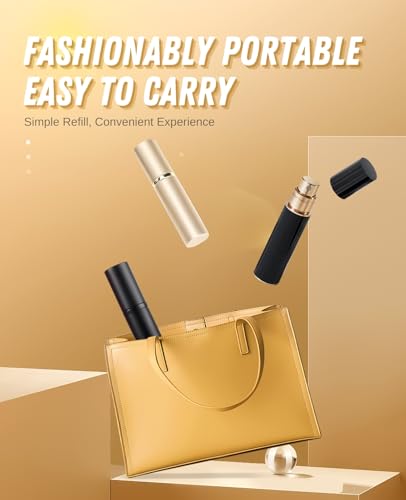 ASADAYS Perfume Atomiser Refillable - 10ml Portable Travel Spray Bottle, Leak Proof Mini Size Perfume Atomizer Bottom Filling, Cologne Dispenser with Men and Women - Image 5