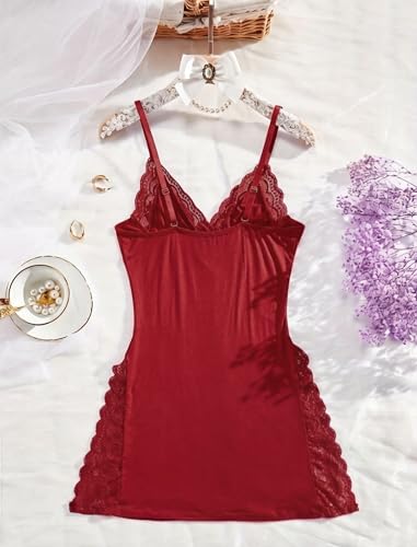 Image of Avidlove Women's Lingerie Sexy Nightwear Spaghetti Strap Nightgown Babydoll Chemise