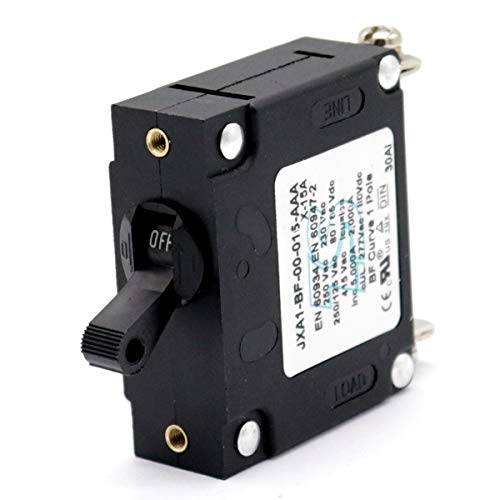 T Tocas Ac/Dc Single Pole Toggle Magnetic Circuit Breaker - 15 Amp #TOP7