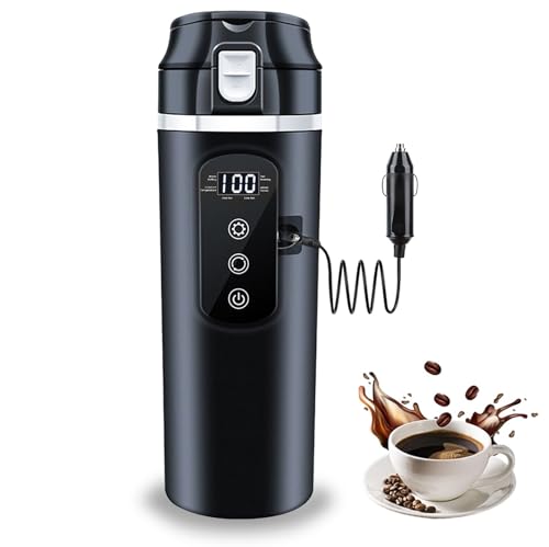 Car 12V/24V Travel Kettle 500ml with LCD Display