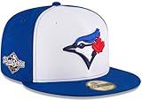 New Era 59FIFTY MLB Toronto Blue Jays Embroidered World Series 2025 Fitted Hat - White/Royal Blue (CA/US, Numeric, 7 5/8, White/Royal Blue)