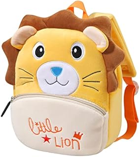 Toddler Backpack Boys, ChaseChic Personalized 3D Plush Sunflower Lion Backpack, Mini Soft Baby School Bag Daycare Backpack with Safety Chest Buckle for 1-3 Years Old (Yellow)