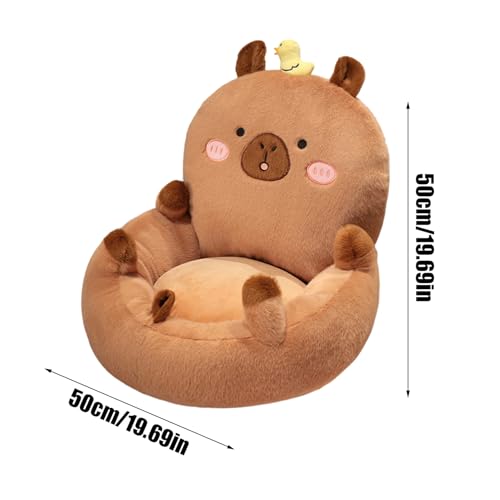 Cojín sillón capibara con respaldo y almohada de suelo para sofá 3