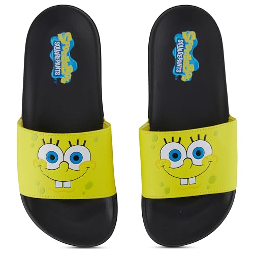 Nickelodeon Mens SpongeBob SquarePants Slide Sandals - Spongebob Shoes - Spongebob, Patrick, Squidward, Sandy, Mr. Krabs Slides2