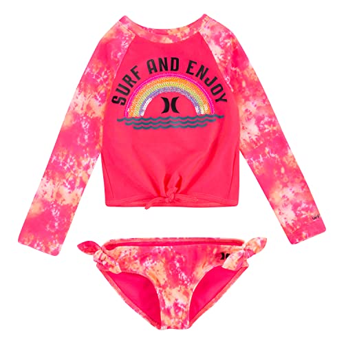 Image of Hurley Girls Long Sleeve Rash Guard Swimsuit