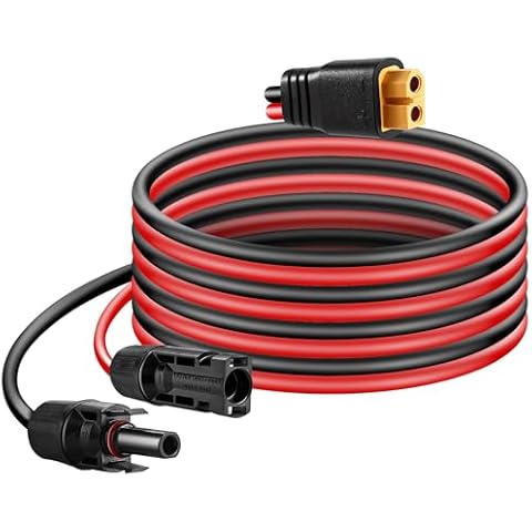 Headley Tools Solar to XT60 Charge Extension Cable 30FT 12AWG Solar Panel Connector to XT60 Adapter Extension Cable for RV Foldable Solar Panel, Solar Generator, Portable Power Station, Battery Pack Cover