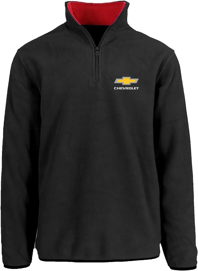 JH DESIGN GROUP Men’s Chevy Bowtie Logo Quarter Zip Fleece Sweatshirt 3 Colors2