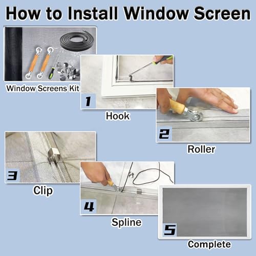 King&Charles 6 IN 1 KIT Window Screen Door Repair Kit thumb #2